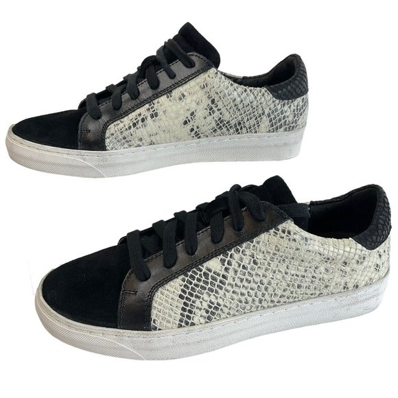 Crevo Cardi Snake Sneakers Shoes Womens Size 6.5 Black Off White CW1175-011 Nwt - Picture 2 of 8